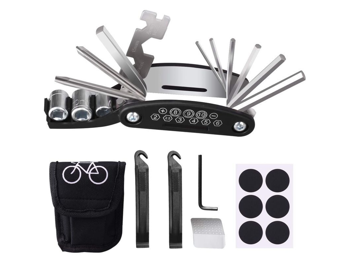 2026altiro-kit De Herramientas Para Bicicleta 16 En 1, Juego De Reparación Con Parches Y Palancas Para Neumáticos.