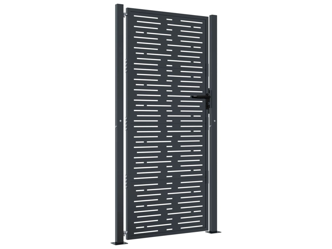 Puerta De Jardín VIDAXL Antracita Acero (105x180 cm)