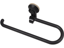 Toallero adhesivo para baño, portarrollos de papel higiénico negro, toallero de pared, fácil de usar