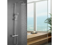 Columna De Ducha monomando redonda 83-126 cm TOR acabado cromo brillo fabricado en latón