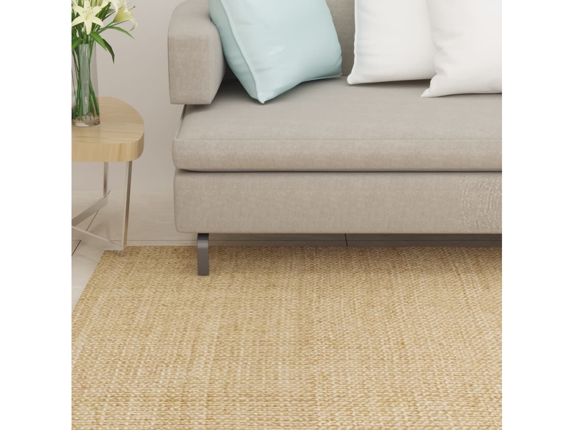 Alfombra De Sisal Natural 100x100 Cm