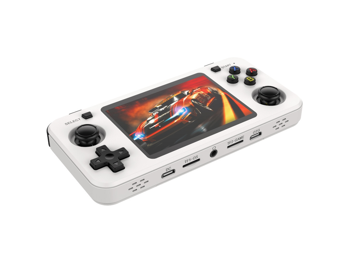 Consola De Juegos Portátil R36H Retro-Equipada con Sistema Linux De Código Abierto, Pantalla IPS De 3,5 Pulgadas, Construida En Más De 20.000 Juegos Clásicos-Blue|64GB