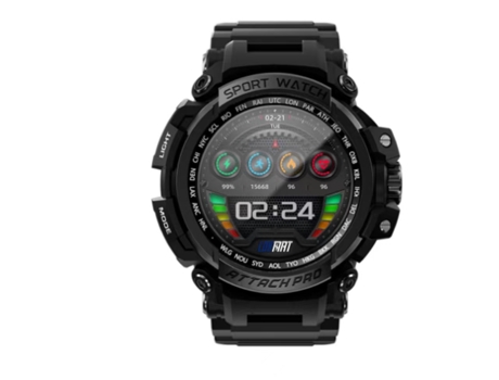 Reloj Inteligente LOKMAT Attack Pro Esfera Negra Reloj Inteligente con Correa De Tpu De 44 Mm