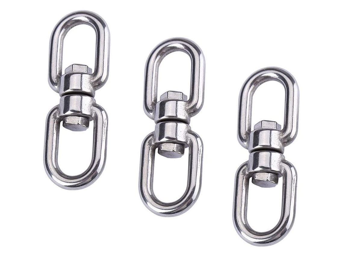 2026altiro-3 Ganchos De Acero Inoxidable Para Cestas Colgantes Giratorias, Ideales Para Plantas, Sonajeros Y Comederos Para Pájaros.