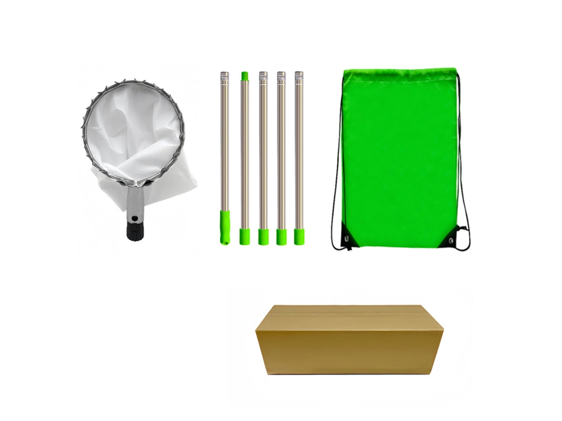 Recolector De Fruta De Longitud Ajustable, 5 Secciones, 2 M, Acero Inoxidable, Para Naranjas, Limones, Peras Y Huertos.
