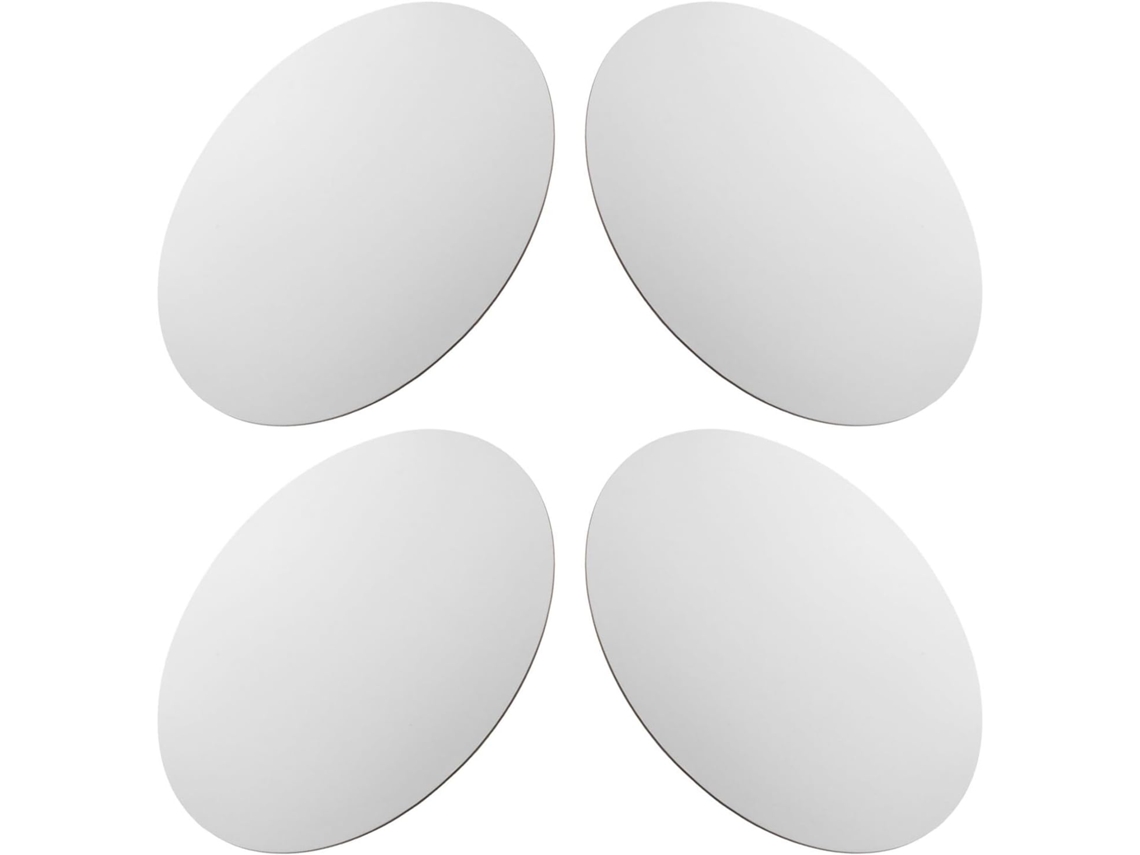 Juego De 4 Lienzos Redondos Blancos De 40 Cm De Diámetro, Lienzos Circulares De Algodón Para Pintura.