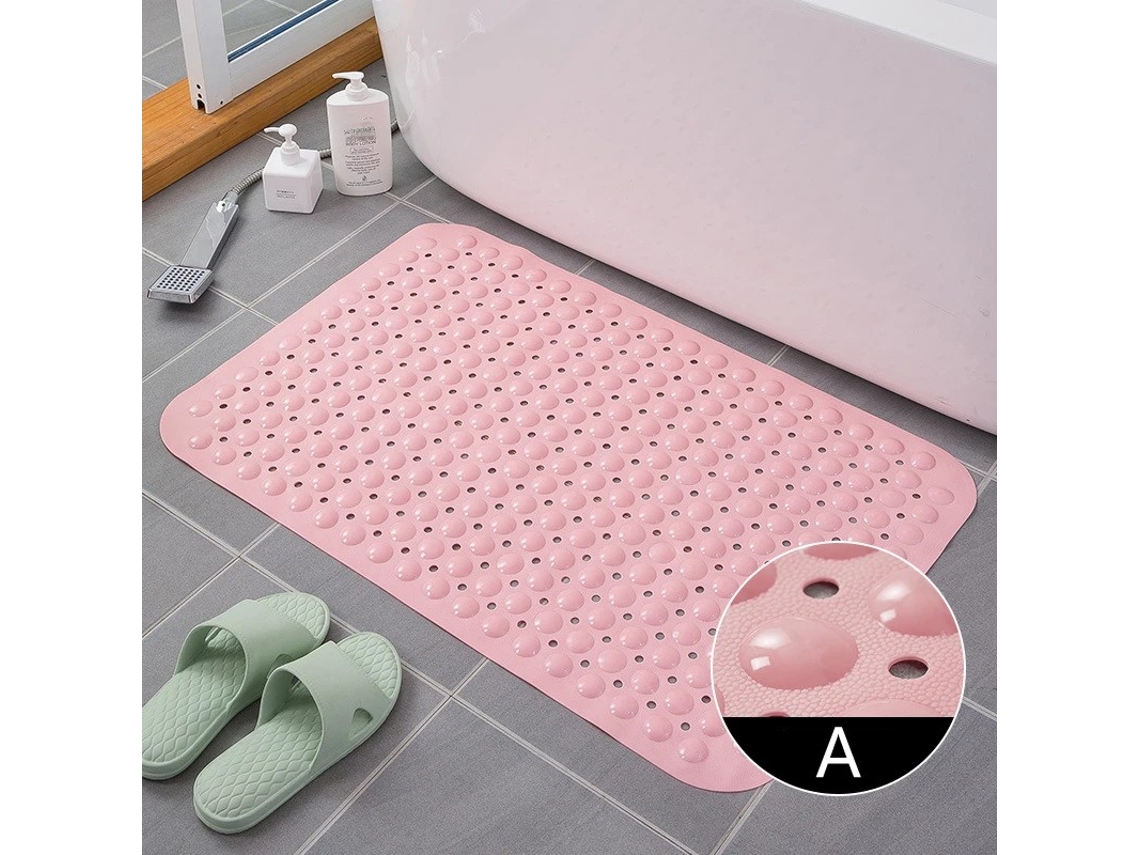 (rosa) Alfombrilla De Baño Con Ventosa Antideslizante, Material De Pvc, Alfombrilla De Masaje Ecológica