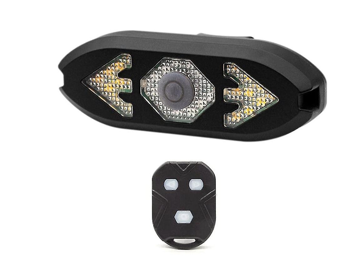Luz trasera ultrabrillante para bicicleta Yizhood con intermitentes, recargable e impermeable (negra)