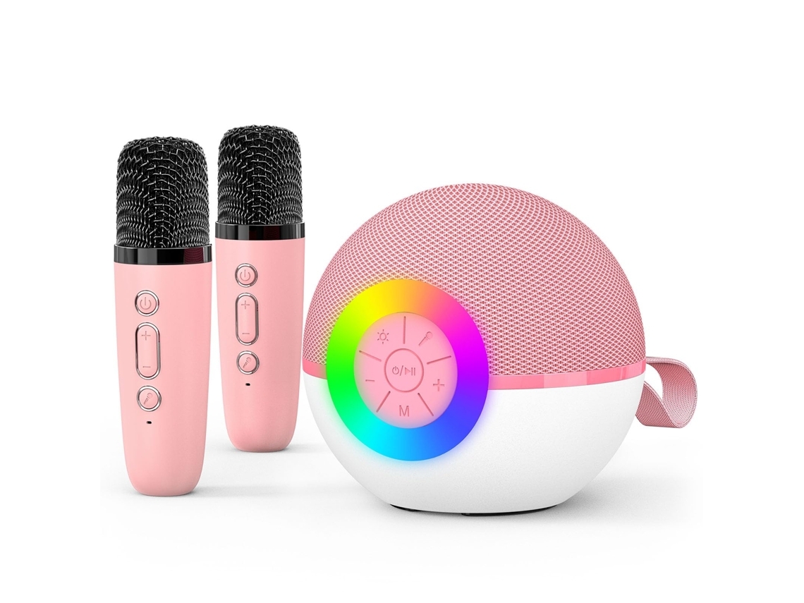 Mini máquina de karaoke con altavoz para niños y adultos, juguetes musicales portátiles con micrófono Bluetooth con luz LED, el mejor P Yemaesre