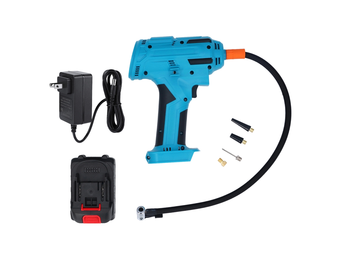 Bomba de aire recargable de 150 psi, pantalla digital, inalámbrica, compresor de aire para coches, bicicletas y globos, enchufe estadounidense 100-240 V.