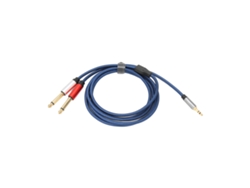 Cable Adaptador Macho Estéreo De 3,5 Mm A 2x Mono De 6,35 Mm Chapado En Oro Para Autocaravanas/embarcaciones Con Alta Calidad De Sonido.