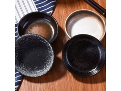 Set De 4 Platos De Salsa De Soja Retro Japonés, Cuencos Para Aderezos, Ensaladas Y Mermeladas