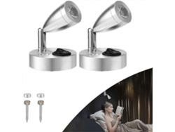 2 focos LED de lectura de 3 W y 12 V con interruptor Nostalgia88