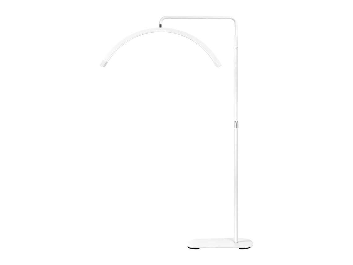 Luz de relleno LED, diseño en forma de media luna, soporte de suelo incluido, OEM blanco
