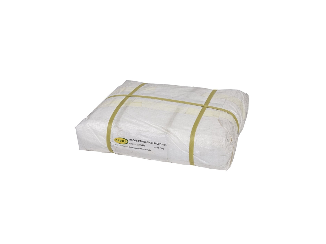 Lona De Protección Blanca | Lona Cubierta Impermeable |  Polietileno Reforzado - Blanco | Varias Medidas 3x5 M.