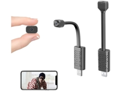 Mini cámara de seguridad HD 1080P con visión nocturna, detección de movimiento y visión remota. Compatible con Android/iOS y PC. Color negro. Yizhood.