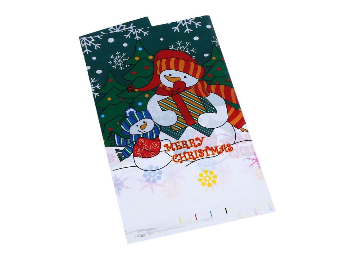 Mantel desechable de Navidad con diseño de muñeco de nieve, PVC