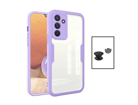Anti-Crash 360 Protection Case Kit + 1 GripHolder + 1 Black GripHolder Case para Samsung Galaxy A04s - Púrpura