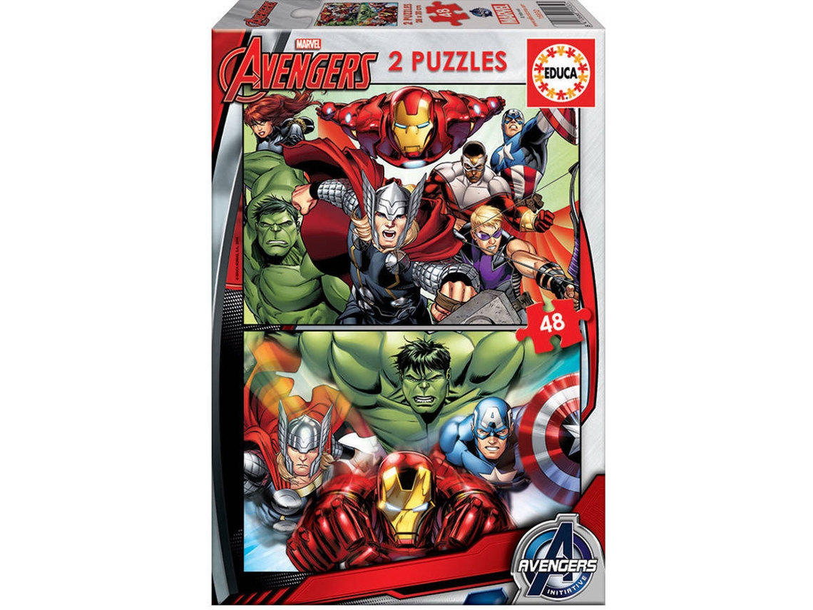 Puzzle EDUCA 2x Puzzle 48 Avengers (Edad Mínima: 3 Años - 96 Piezas)