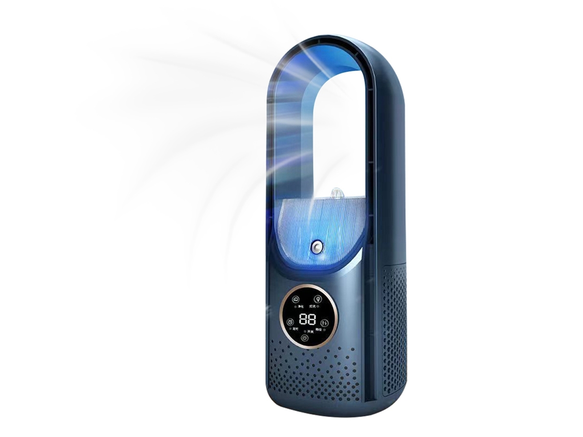 Ventilador Portátil Sin Aspas Con 6 Velocidades, Función De Enfriamiento Por Pulverización Y Temporizador De 6 Horas Para Uso Doméstico.