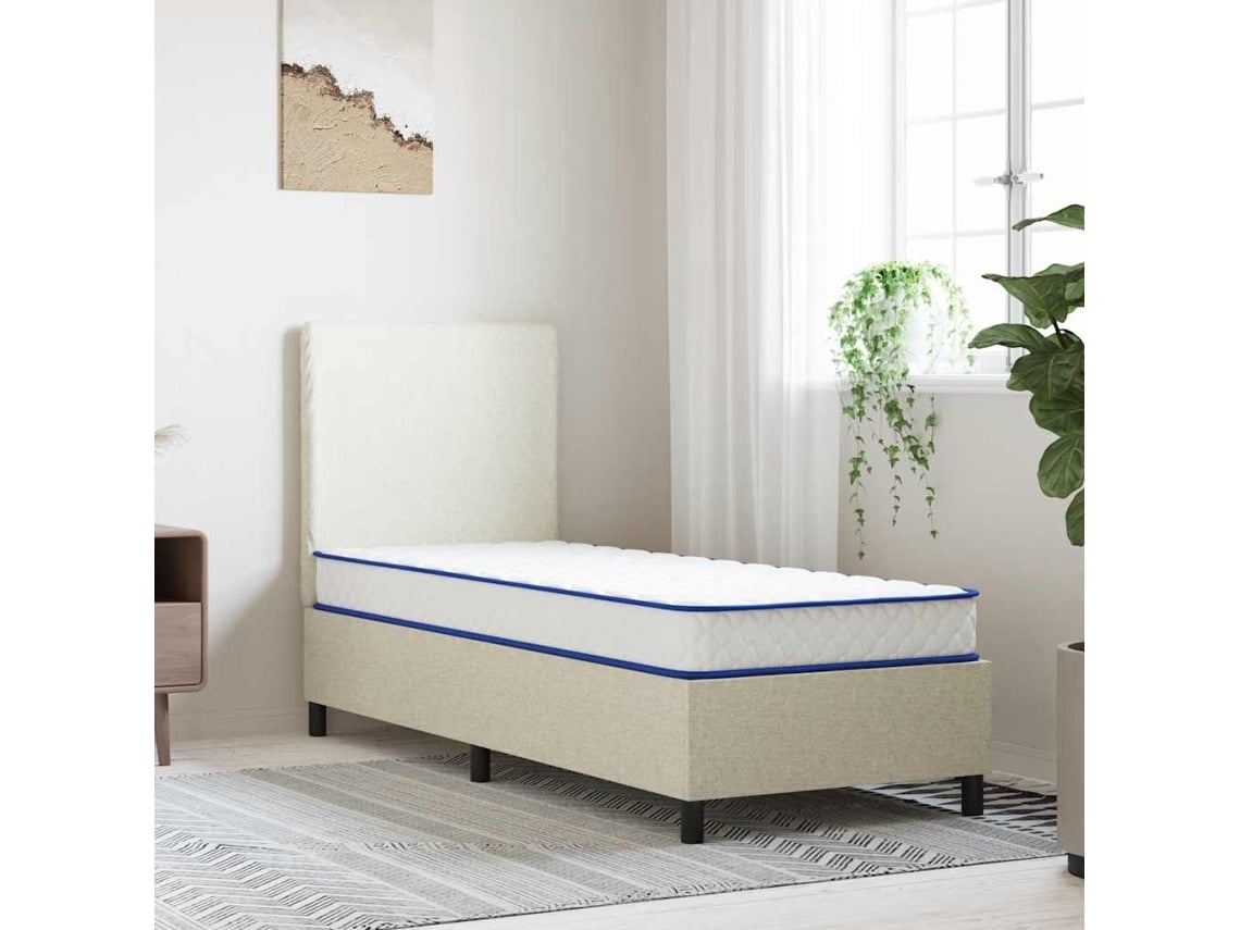 Colchón De Espuma Viscoelástica Blanco 80x200x17 Cm Suave