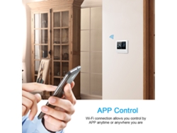Termostato Inteligente Programable Wi-fi Con Pantalla Lcd Y Control Por Aplicación Para Calefacción Eléctrica De 16 A.
