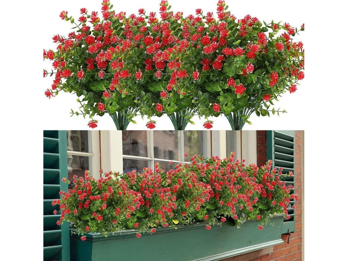 6 Ramos De Flores Artificiales Para El Hogar, Jardín, Cocina, Oficina, Mesa, Jarrón, Boda (amarillo)