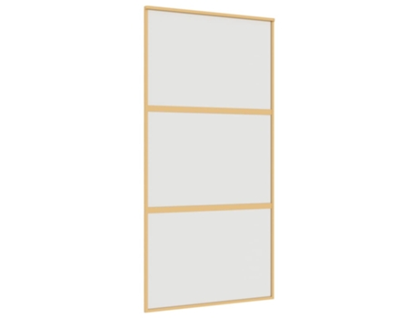 Puerta corredera VIDA XL dorada de vidrio ESG esmerilado y aluminio