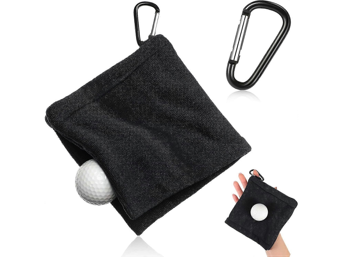 Omni-toalha De Golfe Preta De Microfibra Com Clip 5.51 X 5.51 Polegadas Presente Absorvente Reutilizável