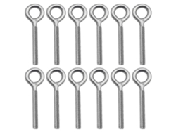 Juego De 12 Pernos Anillo M6 X 70mm Acero Inoxidable 304 Varillas Roscadas Para Fijación