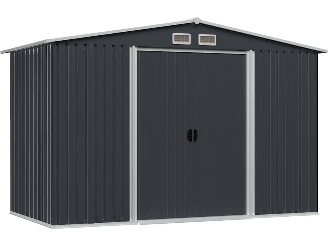 Cobertizo VIDAXL Antracita Acero (257x205x178 cm)