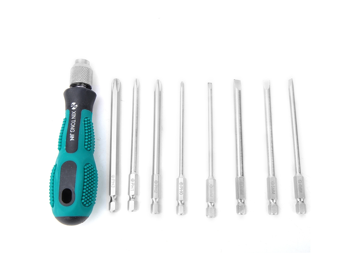 Kit De Parafusadeiras Magnéticas 9pcs Para Reparo De Eletrodomésticos E Manutenção