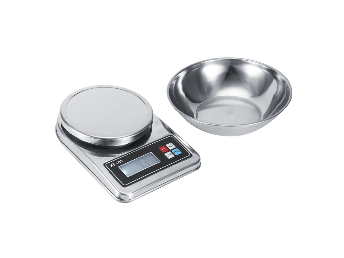 Báscula de cocina electrónica LCD portátil de 5 kg/1 g para cocinar y hornear