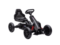 Kart Infantil A Pedales Asiento 4 Posiciones Ruedas Eva Negro