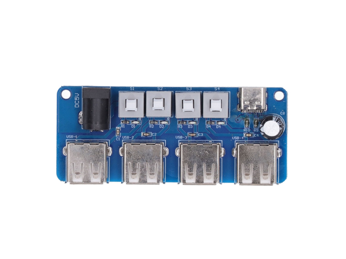 Veloriskku-módulo De Expansão De Potência 4 Canais Splitter Usb Controle Botão Placa 5v