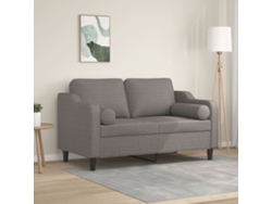 Sofá De 2 Plazas | Sofá De Salón | Sofá De Descanso Con Cojines Tela Gris Taupe 120 Cm Wsd662231