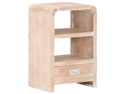 Mesita de Noche 40X30X60 Cm Madera de Acacia Maciza