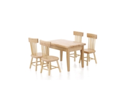 20du26 Silla de comedor en miniatura 1:12 para casas de muñecas, muebles coleccionables, madera