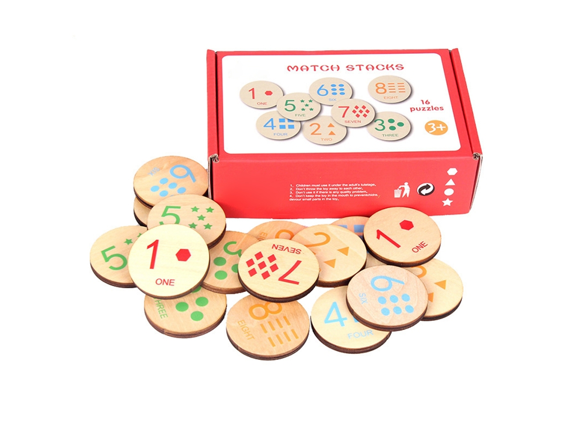 Rebe-juego De Memoria Y Emparejamiento De Números Para Niños, Tablero Educativo De Madera Interactivo