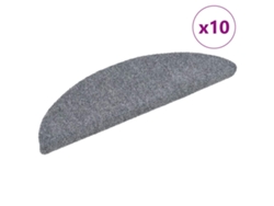 Alfombrillas autoadhesivas para escaleras, 10 unidades, 56 x 17 x 3 cm, color gris claro, DKD HOME DECOR