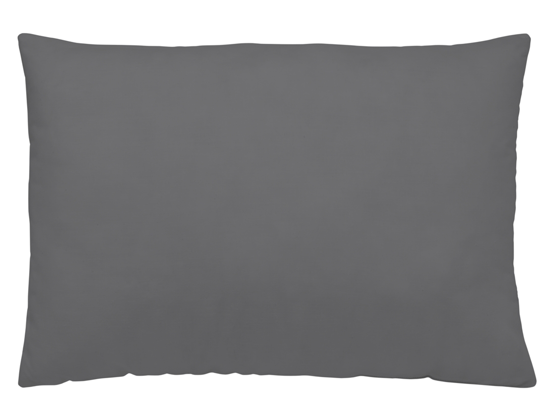 Funda de Almohada NATURALS Funda Almoahda Lisa Extra Fabricado Algodón Gris (45x110)
