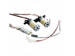Lámpara Doble qtmodel V3 Luces De Llama De Cola Para Motor Inrunner De 70 Mm, 80 Mm Y 90 Mm, Ventilador Entubado, Avión Rc Edf