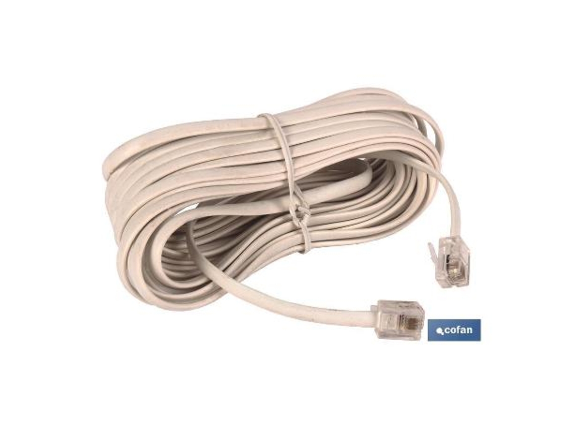 Cable plano telefono con tomas (2.2m)
