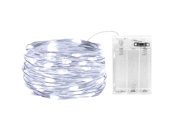 Guirnalda De Luces Led De 3 M, 30 Led, Funciona Con Pilas, Resistente Al Agua, Para Interiores, Exteriores, Jardín, Fiestas, Bodas Y Navidad (blanco Frío).