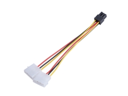 2 Ide Dual 4pin Ide Macho A 6 Pin Hembra Pci-e Y Ide Cable Adaptador De Conector De Alimentación