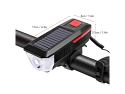Luz Para Bicicleta Con Carga Solar/usb Y Timbre De 120 Db, 3 Modos De Iluminación, Resistente Al Agua Para Bicicletas De Montaña Y De Carretera.