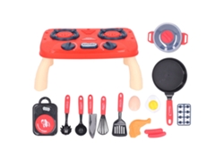 Juego De Cocina Con Luces Y Sonidos Realistas Para Niños Pequeños - Rojo