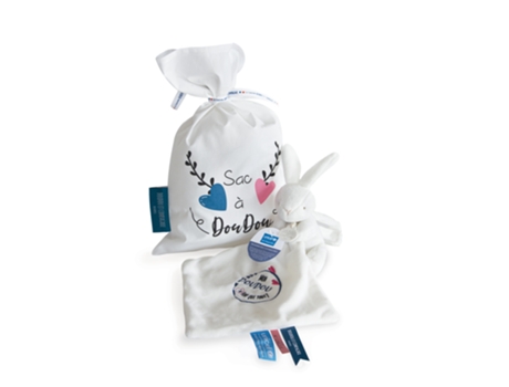 Peluche DOUDOU ET COMPAGNIE (Polyester - Blanco - 10 cm)