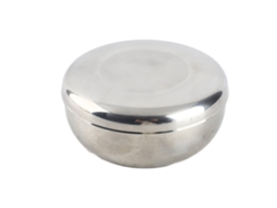 Bol De Arroz De Acero Inoxidable Con Tapa, Multiusos, De Una Sola Capa, 10x4cm Para Cocina.