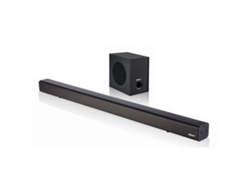 Barra de Sonido con Subwoofer Wireless Potencia de 50-70W Disfruta de un sonido envolvente con esta barra de sonido y subwoofer wireless de 50-70W. ELECTROTEK